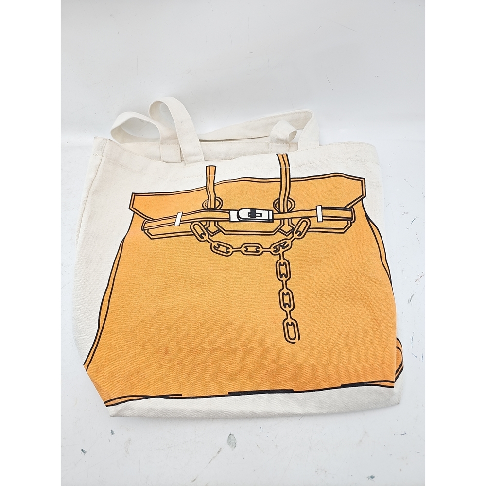 Birkin Bag Graphic Canvas Tote